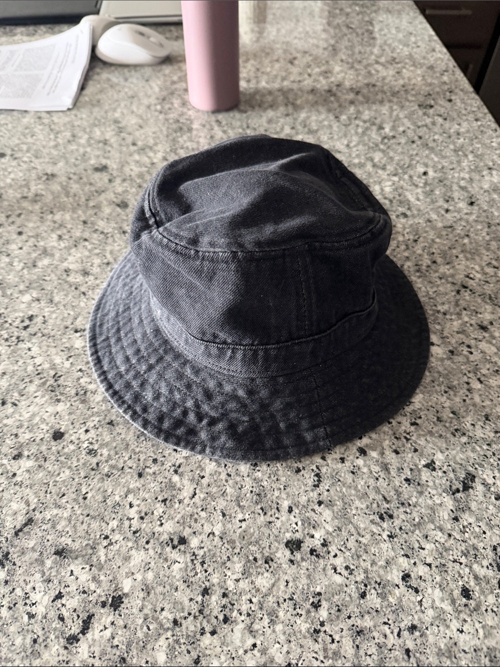 WoMen's Black Cotton Bucket Hat - Classic Casual Sun Hat